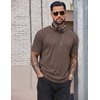 image:imageCOOFANDY Mens 100 Cotton TShirts Short Sleeve T Shirt Crew Neck Tees Casual Wash Basic Tee ShirtsBrown