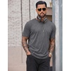 image:imageCOOFANDY Mens 100 Cotton TShirts Short Sleeve T Shirt Crew Neck Tees Casual Wash Basic Tee ShirtsDark Grey