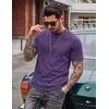 image:imageCOOFANDY Mens 100 Cotton TShirts Short Sleeve T Shirt Crew Neck Tees Casual Wash Basic Tee ShirtsDark Purple