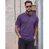 image:imageCOOFANDY Mens 100 Cotton TShirts Short Sleeve T Shirt Crew Neck Tees Casual Wash Basic Tee ShirtsDark Purple