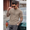 image:imageCOOFANDY Mens 100 Cotton TShirts Short Sleeve T Shirt Crew Neck Tees Casual Wash Basic Tee ShirtsKhaki