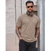image:imageCOOFANDY Mens 100 Cotton TShirts Short Sleeve T Shirt Crew Neck Tees Casual Wash Basic Tee ShirtsKhaki