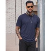 image:imageCOOFANDY Mens 100 Cotton TShirts Short Sleeve T Shirt Crew Neck Tees Casual Wash Basic Tee ShirtsMidnight Blue
