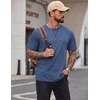 image:imageCOOFANDY Mens 100 Cotton TShirts Short Sleeve T Shirt Crew Neck Tees Casual Wash Basic Tee ShirtsNavy
