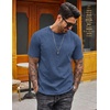 image:imageCOOFANDY Mens 100 Cotton TShirts Short Sleeve T Shirt Crew Neck Tees Casual Wash Basic Tee ShirtsNavy