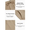 image:imageCOOFANDY Mens 2 Pieces Cotton Linen Set Long Sleeve Henley Shirts Casual Beach Pants With Pockets Summer Yoga OutfitsPalm Leaf