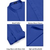 image:imageCOOFANDY Mens 2 Pieces Cotton Linen Set Long Sleeve Henley Shirts Casual Beach Pants With Pockets Summer Yoga OutfitsRoyal Blue