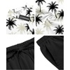 image:imageCOOFANDY Mens 2 Pieces Linen Set Casual Henley Shirts Short Sleeve Beach Yoga Shorts Summer Pants OutfitsCoconut Plant Pattern
