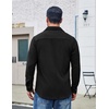 image:imageCOOFANDY Mens Button Down Shirt Corduroy Long Sleeve Casual Untucked Shirt Jacket with PocketBlack