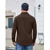 image:imageCOOFANDY Mens Button Down Shirt Corduroy Long Sleeve Casual Untucked Shirt Jacket with PocketCoffe Brown