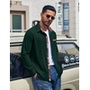 image:imageCOOFANDY Mens Button Down Shirt Corduroy Long Sleeve Casual Untucked Shirt Jacket with PocketGreen