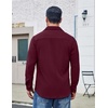 image:imageCOOFANDY Mens Button Down Shirt Corduroy Long Sleeve Casual Untucked Shirt Jacket with PocketRed