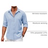 image:imageCOOFANDY Mens Button Down Shirt Long Sleeve Untucked Shirts Summer Casual Dress ShirtsAngel Falls