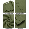 image:imageCOOFANDY Mens Button Down Shirt Long Sleeve Untucked Shirts Summer Casual Dress ShirtsChive