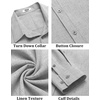 image:imageCOOFANDY Mens Button Down Shirt Long Sleeve Untucked Shirts Summer Casual Dress ShirtsLight Grey