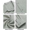 image:imageCOOFANDY Mens Button Down Shirt Long Sleeve Untucked Shirts Summer Casual Dress ShirtsSage Green