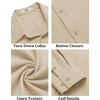 image:imageCOOFANDY Mens Button Down Shirt Long Sleeve Untucked Shirts Summer Casual Dress ShirtsShortbread