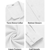 image:imageCOOFANDY Mens Button Down Shirt Long Sleeve Untucked Shirts Summer Casual Dress ShirtsWhite