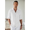 image:imageCOOFANDY Mens Button Down Shirt Long Sleeve Untucked Shirts Summer Casual Dress ShirtsWhite