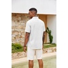 image:imageCOOFANDY Mens Button Down Shirts Short Sleeve Casual Cotton Shirts Summer Beach Wedding Shirt with PocketWhite