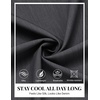 image:imageCOOFANDY Mens Button Down Short Sleeve Shirt Casual Summer Stretch Denim Dress Shirts with PocketDark Grey