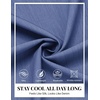 image:imageCOOFANDY Mens Button Down Short Sleeve Shirt Casual Summer Stretch Denim Dress Shirts with PocketDenim Blue