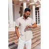image:imageCOOFANDY Mens Button Down Short Sleeve Shirt Casual Summer Stretch Denim Dress Shirts with PocketKhaki