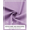 image:imageCOOFANDY Mens Button Down Short Sleeve Shirt Casual Summer Stretch Denim Dress Shirts with PocketLavender