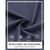 image:imageCOOFANDY Mens Button Down Short Sleeve Shirt Casual Summer Stretch Denim Dress Shirts with PocketNavy Blue