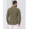 image:imageCOOFANDY Mens Casual Button Down Shirts Long Sleeve Untucked Shirts Vintage Denim Dress ShirtArmy Green
