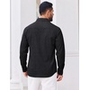 image:imageCOOFANDY Mens Casual Button Down Shirts Long Sleeve Untucked Shirts Vintage Denim Dress ShirtBlack Greytextured