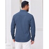 image:imageCOOFANDY Mens Casual Button Down Shirts Long Sleeve Untucked Shirts Vintage Denim Dress ShirtBluetextured