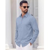 image:imageCOOFANDY Mens Casual Button Down Shirts Long Sleeve Untucked Shirts Vintage Denim Dress ShirtLight Blue