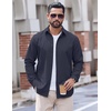image:imageCOOFANDY Mens Casual Button Down Shirts Long Sleeve Untucked Shirts Vintage Denim Dress ShirtNavy Blue