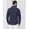image:imageCOOFANDY Mens Casual Button Down Shirts Long Sleeve Untucked Shirts Vintage Denim Dress ShirtNavy Blue