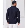 image:imageCOOFANDY Mens Casual Button Down Shirts Long Sleeve Untucked Shirts Vintage Denim Dress ShirtUltramarine Bluetextured