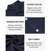image:imageCOOFANDY Mens Casual Button Down Shirts Short Sleeve Linen Shirts Summer Beach Dress ShirtBlue