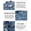 image:imageCOOFANDY Mens Casual Button Down Shirts Short Sleeve Linen Shirts Summer Beach Dress ShirtBlueflower