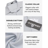 image:imageCOOFANDY Mens Casual Button Down Shirts Short Sleeve Linen Shirts Summer Beach Dress ShirtClear Blue