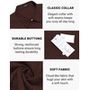 image:imageCOOFANDY Mens Casual Button Down Shirts Short Sleeve Linen Shirts Summer Beach Dress ShirtCoffe