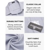 image:imageCOOFANDY Mens Casual Button Down Shirts Short Sleeve Linen Shirts Summer Beach Dress ShirtFlecking Light Blue