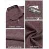 image:imageCOOFANDY Mens Casual Button Down Shirts Short Sleeve Linen Shirts Summer Beach Dress ShirtFlecking Wine Red