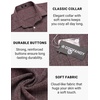 image:imageCOOFANDY Mens Casual Button Down Shirts Short Sleeve Linen Shirts Summer Beach Dress ShirtFlecking Wine Red