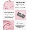 image:imageCOOFANDY Mens Casual Button Down Shirts Short Sleeve Linen Shirts Summer Beach Dress ShirtPink
