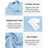 image:imageCOOFANDY Mens Casual Button Down Shirts Short Sleeve Linen Shirts Summer Beach Dress ShirtSky Blue