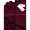 image:imageCOOFANDY Mens Casual Button Down Shirts Short Sleeve Linen Shirts Summer Beach Dress ShirtWine Red