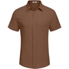 image:imageCOOFANDY Mens Casual Button Down Shirts Short Sleeve Textured Summer Beach Shirt with PocketBrown