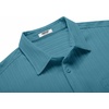 image:imageCOOFANDY Mens Casual Button Down Shirts Short Sleeve Textured Summer Beach Shirt with PocketPeacock Blue