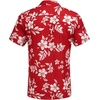 image:imageCOOFANDY Mens Casual Button Down Shirts Short Sleeve Textured Summer Beach Shirt with PocketRed White Floral