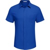 image:imageCOOFANDY Mens Casual Button Down Shirts Short Sleeve Textured Summer Beach Shirt with PocketRoyal Blue
